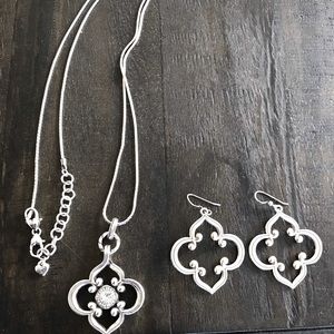 Brighton Toledo Arabesque Crystl Lng Nck/Erng Set